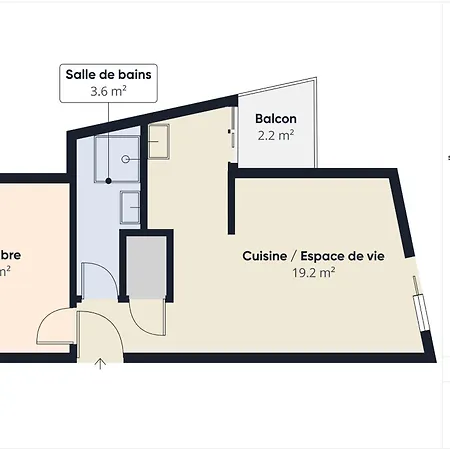 250m De La Grande De - Pour 2 Appartement