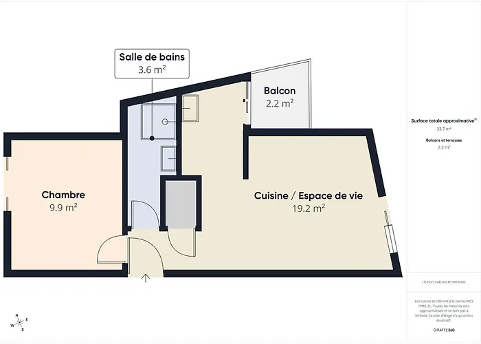 250m De La Grande De - Pour 2 Appartement